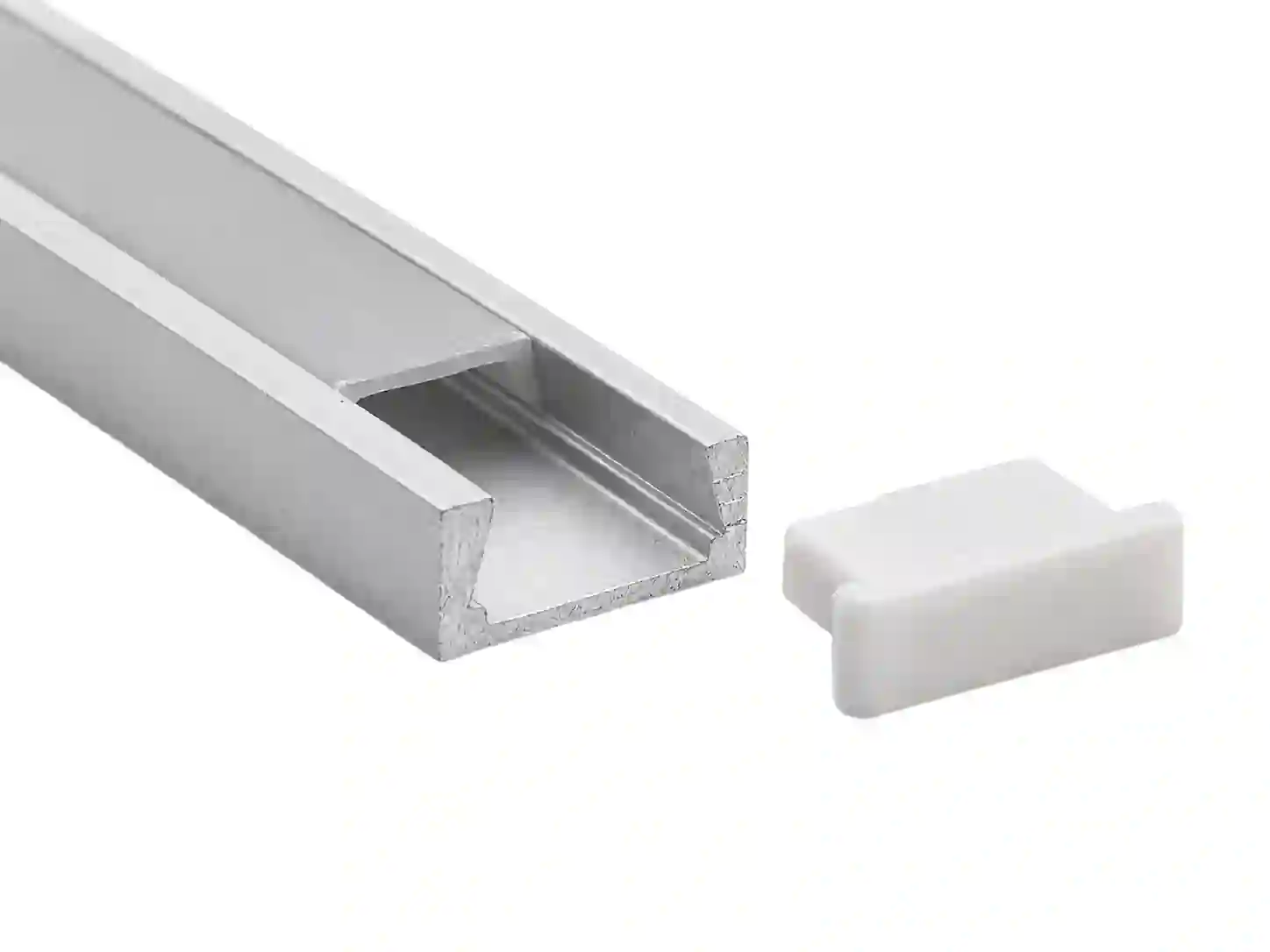 Technický průřez profilu MIKRO UP šířka 15,9mm kanál 11,2mm výška 6mm eloxovaný hliník